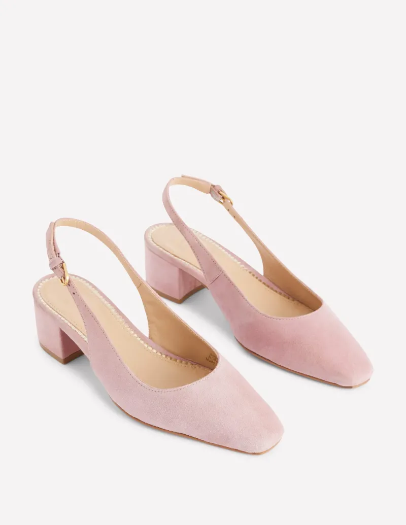 Heels | Suits & Tailoring-Boden Ailsa Block Heel Slingbacks-Almond Pink Suede AlmondPinkSuede