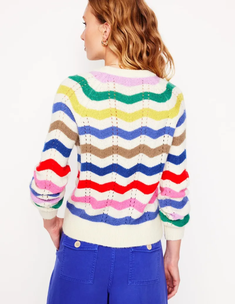Sweaters & Cardigans-Boden Alice Fluffy Raglan Sweater-Rainbow Wave RainbowWave
