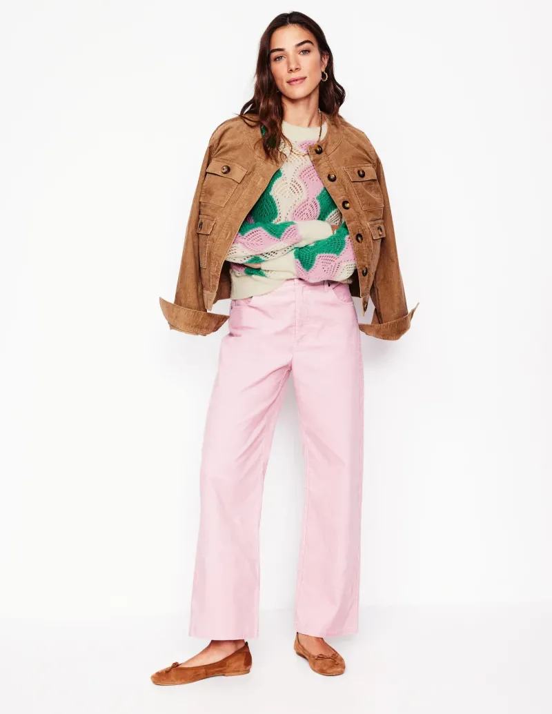 Sweaters & Cardigans-Boden Alice Fluffy Raglan Sweater-Warm Ivory/ Soft Lavender Pink WarmIvory/SoftLavenderPink