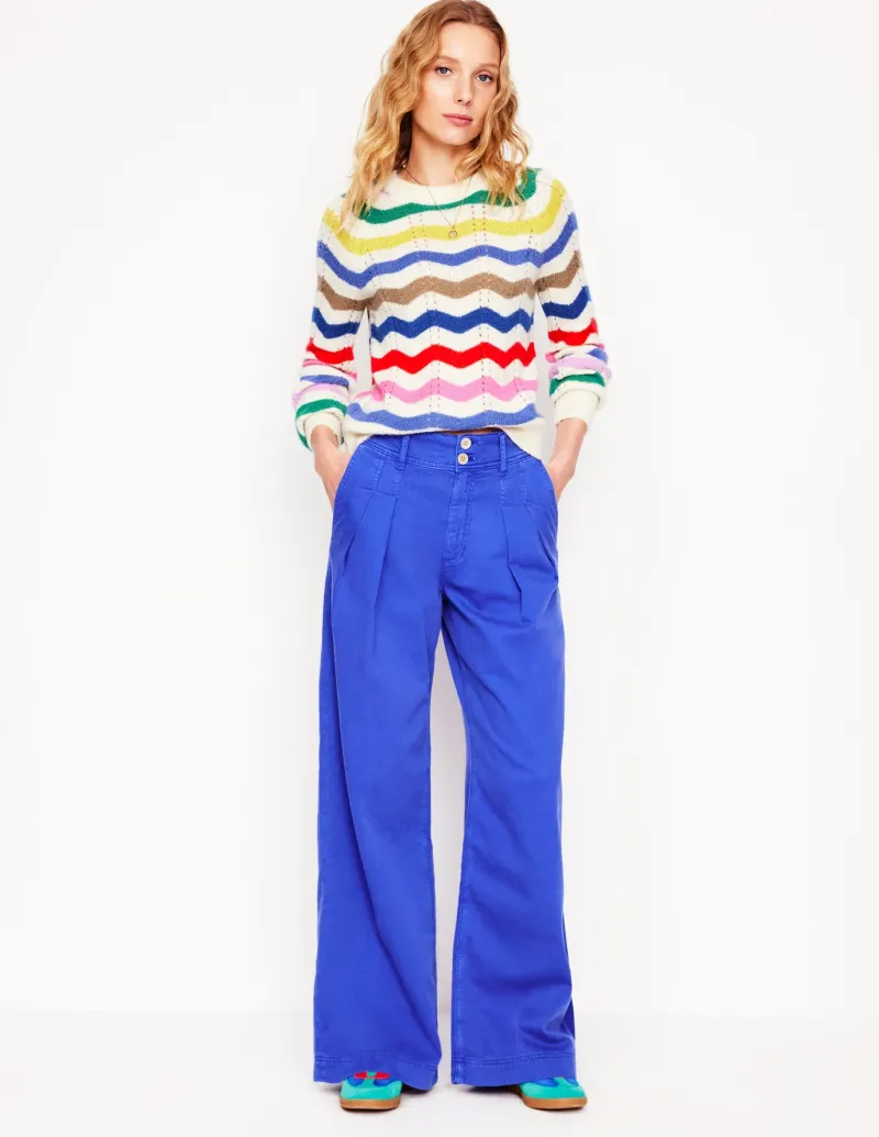 Sweaters & Cardigans-Boden Alice Fluffy Raglan Sweater-Rainbow Wave RainbowWave