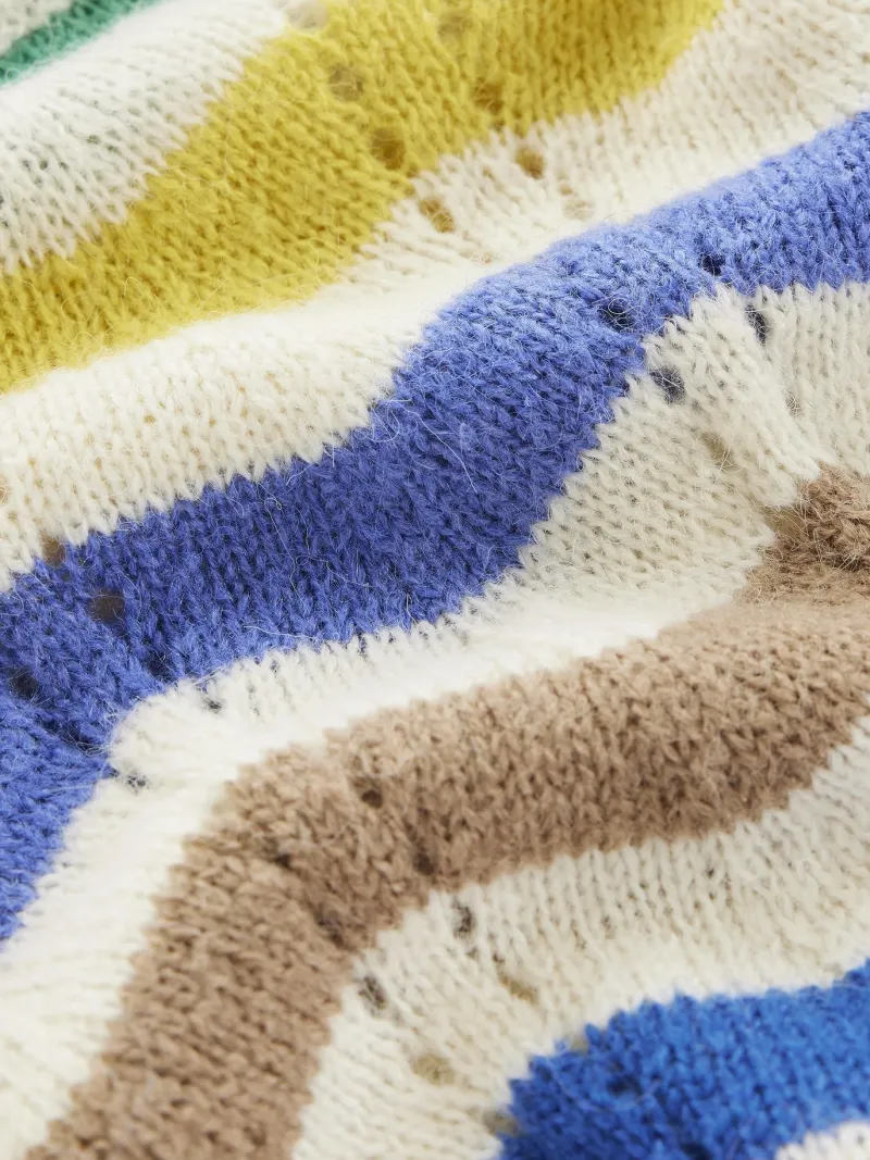 Sweaters & Cardigans-Boden Alice Fluffy Raglan Sweater-Rainbow Wave RainbowWave