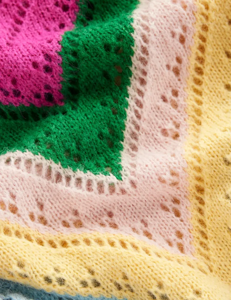 Sweaters & Cardigans-Boden Alice Fluffy Raglan Sweater-Blue and Pink Chevron BlueandPinkChevron