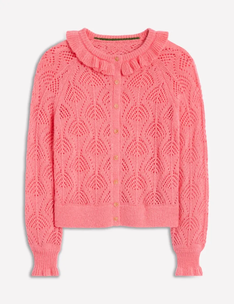 Sweaters & Cardigans-Boden Alice Fluffy Stitch Cardigan-Salmon Pink SalmonPink