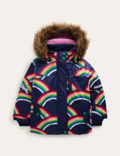 Coats & Jackets-Boden All-Weather Waterproof Coat-College Navy Rainbows CollegeNavyRainbows