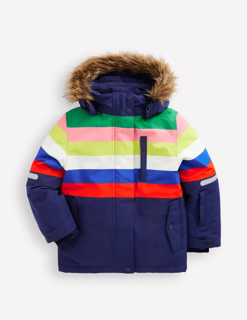 Coats & Jackets-Boden All-Weather Waterproof Coat-Rainbow Stripe RainbowStripe
