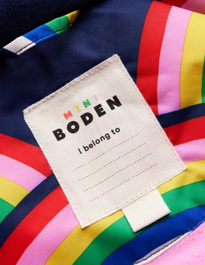 Coats & Jackets-Boden All-Weather Waterproof Coat-College Navy Rainbows CollegeNavyRainbows