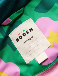 Coats & Jackets-Boden All-Weather Waterproof Coat-Rich Emerald Cut Out Flower RichEmeraldCutOutFlower