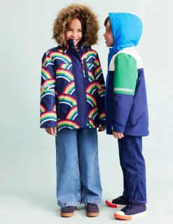 Coats & Jackets-Boden All-Weather Waterproof Coat-College Navy Rainbows CollegeNavyRainbows