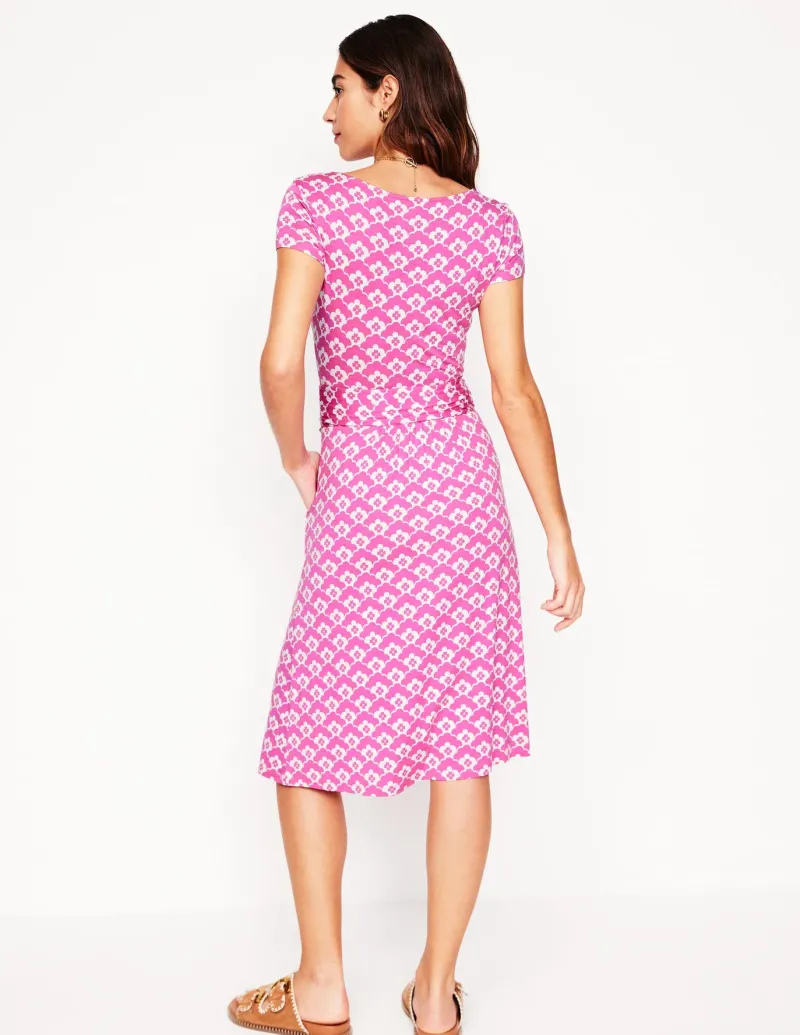 Dresses & Jumpsuits | Short-Boden Amelie Jersey Dress-Tickled Pink, Cloud Terrace TickledPink,CloudTerrace