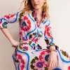 Petite Dresses | Midi-Boden Amy Cotton Midi Shirt Dress-Multi, Geo Floret Multi,GeoFloret