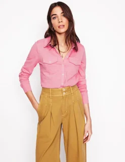 Shirts | T-Shirts & Tanks-Boden Amy Jersey Shirt-Formica Pink FormicaPink