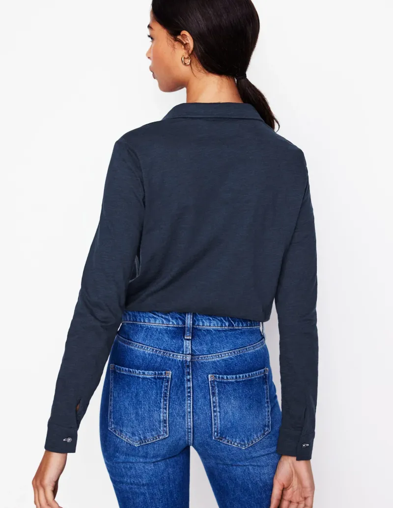 Shirts | T-Shirts & Tanks-Boden Amy Jersey Shirt- Navy