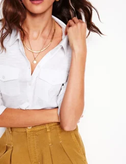 Shirts | T-Shirts & Tanks-Boden Amy Jersey Shirt- White