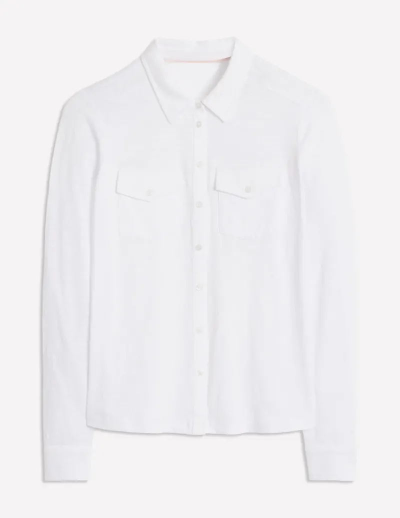 Shirts | T-Shirts & Tanks-Boden Amy Jersey Shirt- White