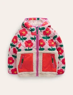 Coats & Jackets-Boden Annabelle Borg Mix Jacket-Vintage Pink Cut Out Flower VintagePinkCutOutFlower