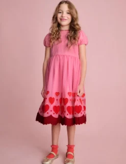 Dresses-Boden Appliqué Hem Tulle Dress-Bubblegum Pink Hearts BubblegumPinkHearts