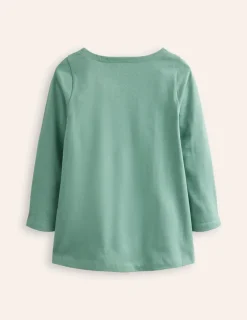 Tops & T-Shirts | Tunics-Boden Appliqué Jersey Tunic-Eucalyptus Bunny EucalyptusBunny