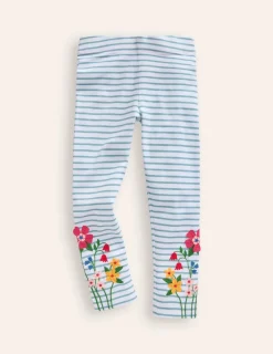 Leggings | Pants & Jeans-Boden Appliqué Leggings-Ivory/ Vintage Blue Flowers Ivory/VintageBlueFlowers