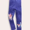 Leggings | Pants & Jeans-Boden Appliqué Leggings-Navy Unicorns NavyUnicorns