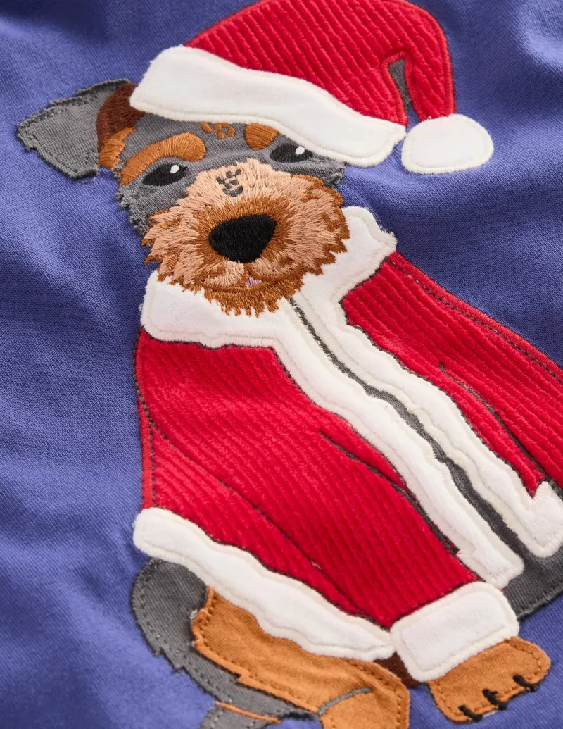 Tops, T-Shirts & Polos-Boden Applique Mock Sleeve T-shirt-Bluejay Janet BluejayJanet