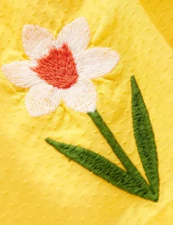 Skirts & Skorts-Boden Applique Skirt-Tropical Yellow Flowers TropicalYellowFlowers