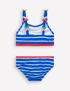 Swimwear & Beachwear-Boden Applique Strap Bikini-Gallery Blue Stripe Butterfly GalleryBlueStripeButterfly