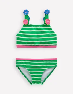 Swimwear & Beachwear-Boden Applique Strap Bikini-Sapling Green Stripe Hearts SaplingGreenStripeHearts
