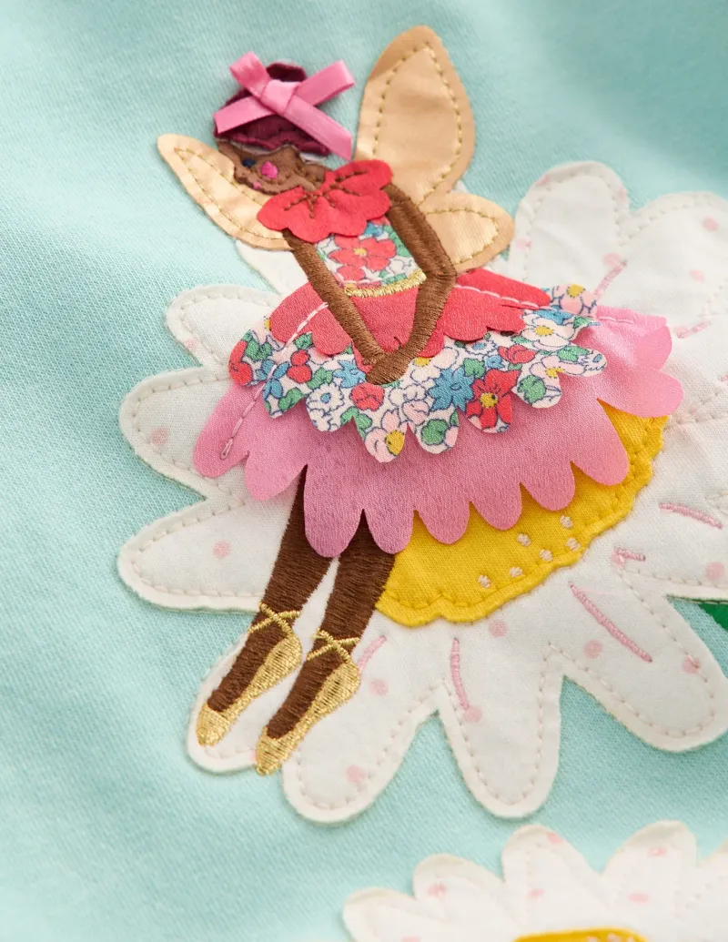 Sweatshirts & Hoodies | Tops & T-Shirts-Boden Applique Sweatshirt-Spring Green Daisy Fairy SpringGreenDaisyFairy