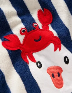 Swimwear & Beachwear-Boden Applique Towelling Throw On-Sapphire Blue Seagulls
