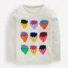 Tops & T-Shirts-Boden Ari Long Sleeve Boucle T-shirt-Ivory Strawberries IvoryStrawberries