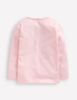 Tops & T-Shirts-Boden Ari Long Sleeve Boucle T-shirt-Chalk Pink Hearts ChalkPinkHearts