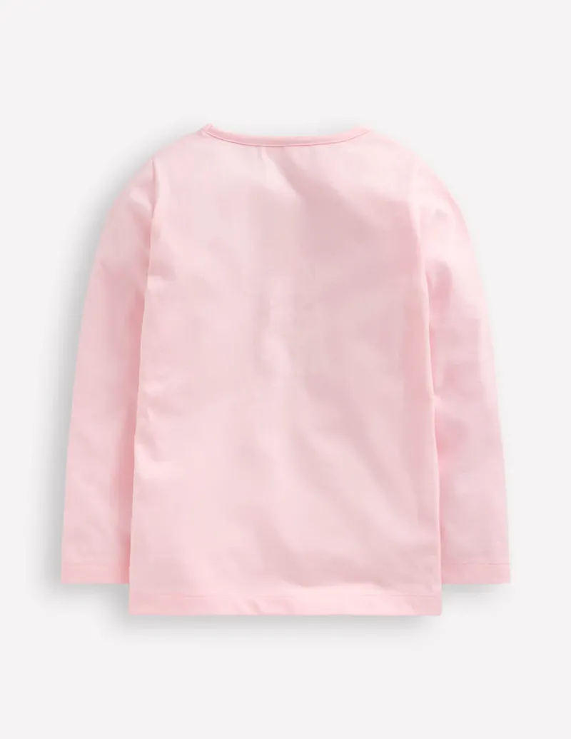 Tops & T-Shirts-Boden Ari Long Sleeve Boucle T-shirt-Chalk Pink Hearts ChalkPinkHearts