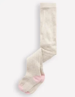 Socks & Tights-Boden Baby Ribbed Tights- Oatmeal