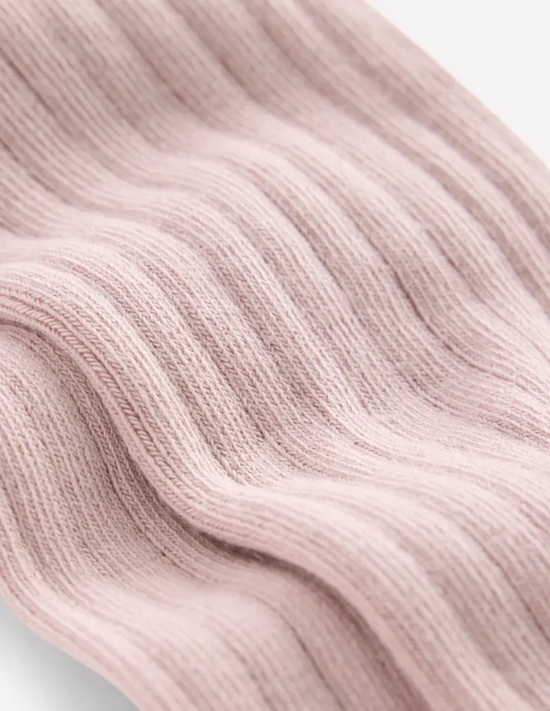 Socks & Tights-Boden Baby Ribbed Tights- Pink