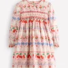Dresses-Boden Bess Cosy Smocked Dress-Pink Valentines Bunny PinkValentinesBunny