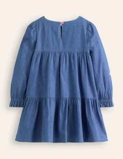 Dresses-Boden Betsy Tiered Twirly Dress-Mid Vintage Stars MidVintageStars