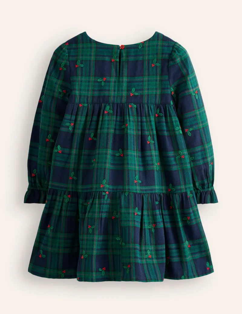 Dresses-Boden Betsy Tiered Twirly Dress-Blackwatch Check Holly BlackwatchCheckHolly