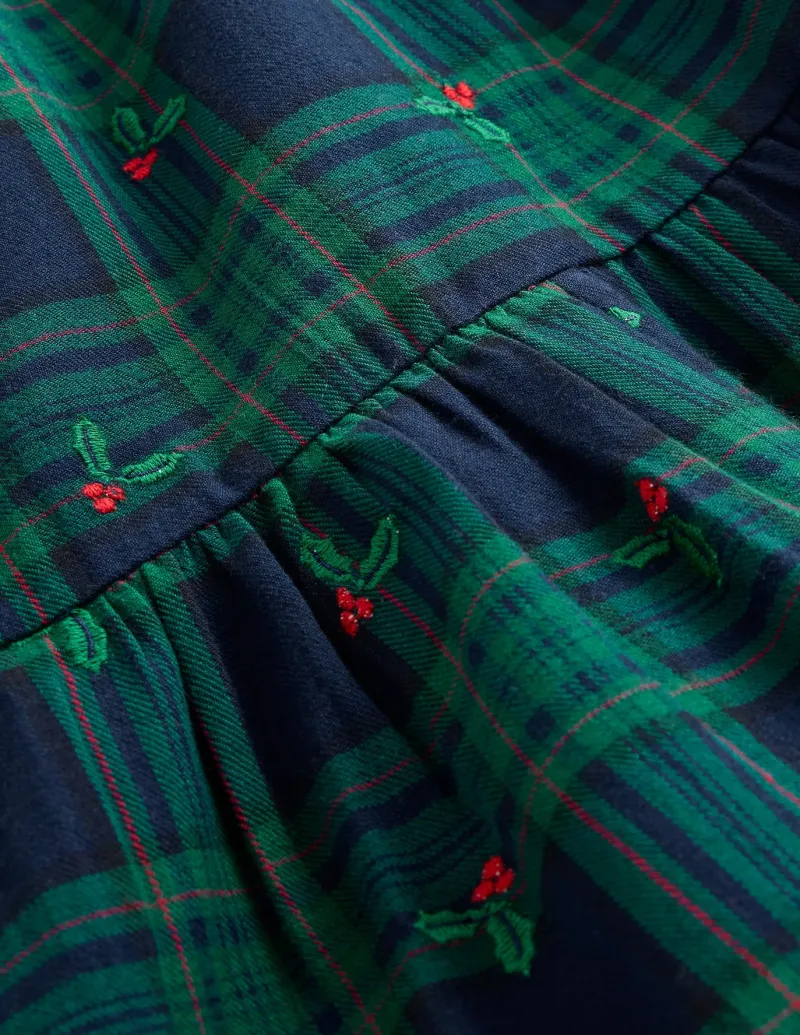 Dresses-Boden Betsy Tiered Twirly Dress-Blackwatch Check Holly BlackwatchCheckHolly
