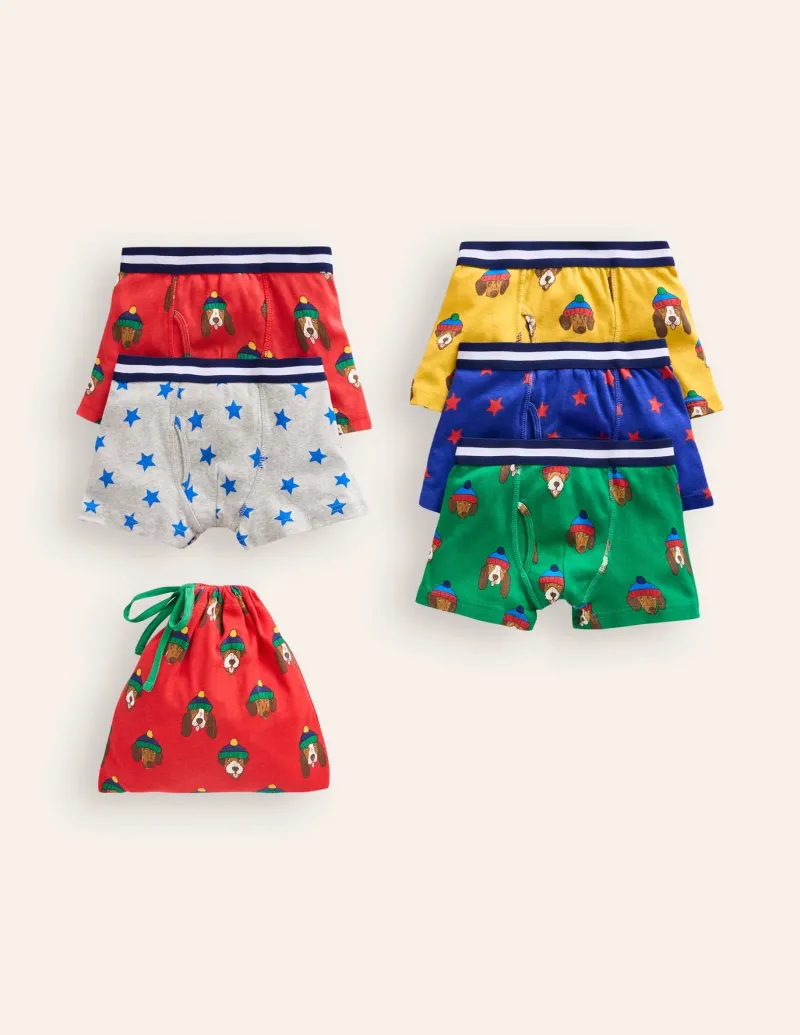 Socks & Underwear-Boden Boxers 5 Pack-Multi Dogs MultiDogs