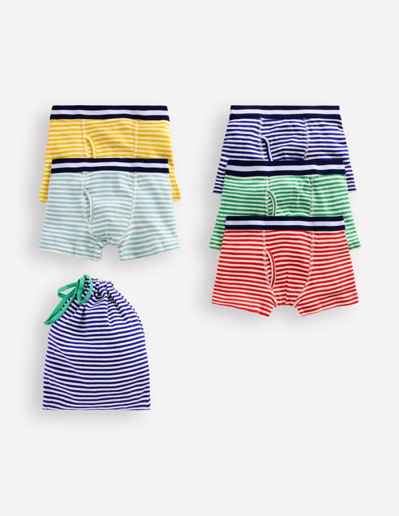 Socks & Underwear-Boden Boxers 5 Pack-Rainbow stripe Rainbowstripe
