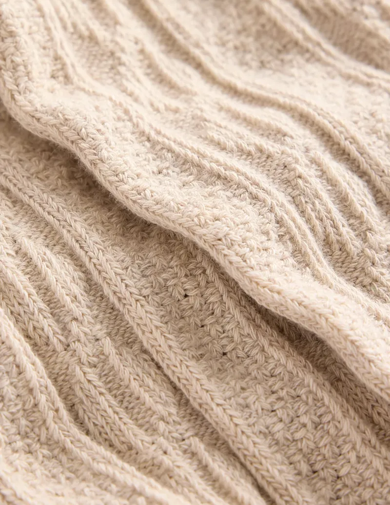 Socks & Tights-Boden Cable Knit Tights- Oatmeal