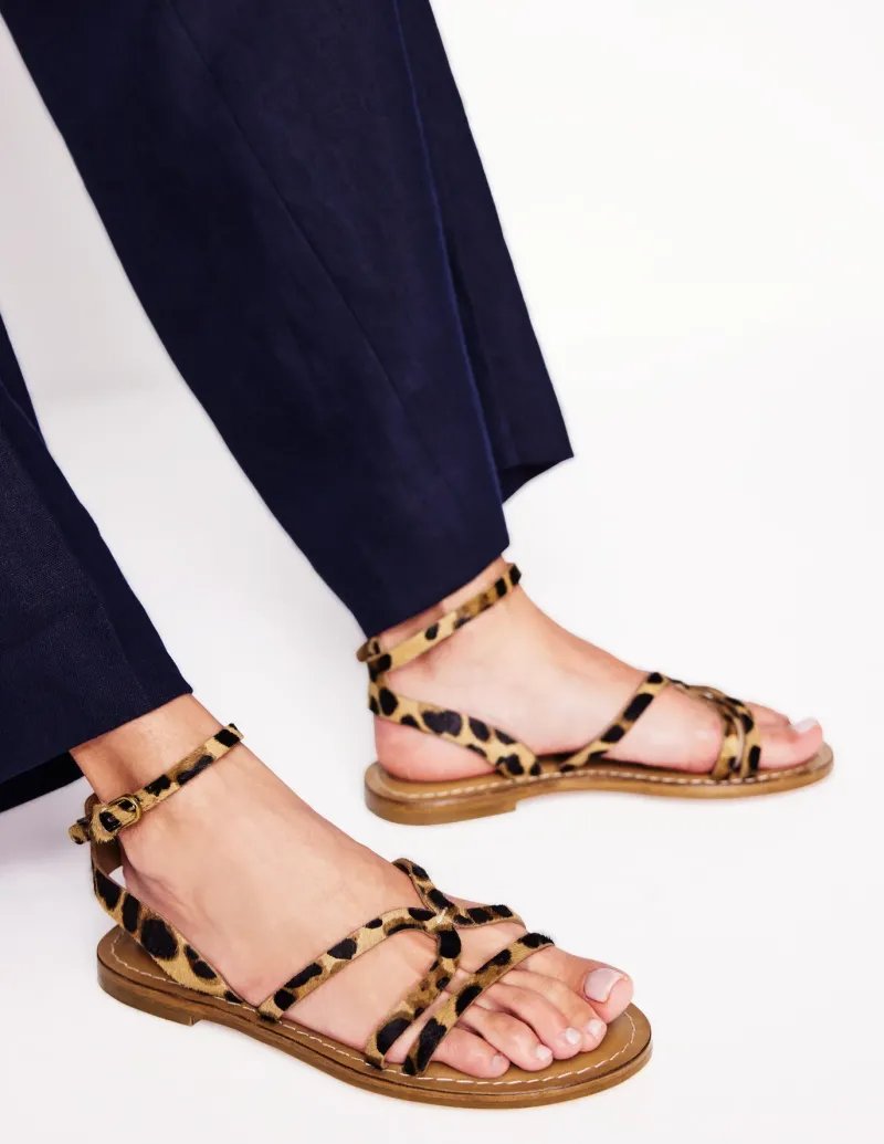 Flats | Sandals-Boden Casual Flat Sandal- Leopard