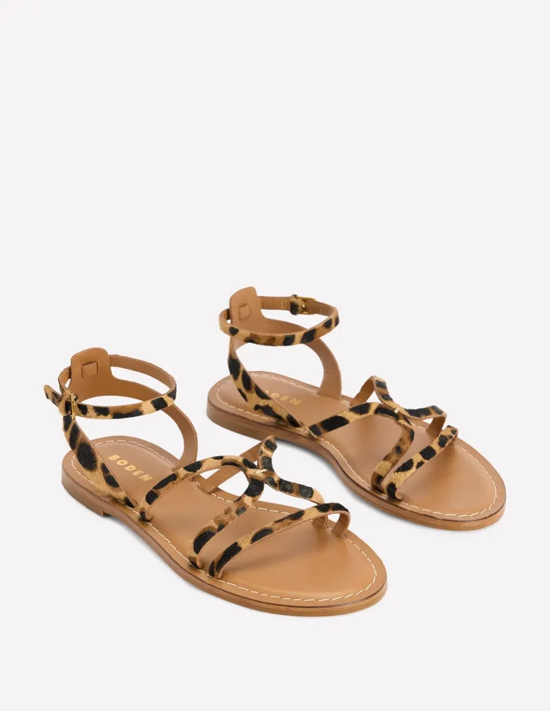 Flats | Sandals-Boden Casual Flat Sandal- Leopard