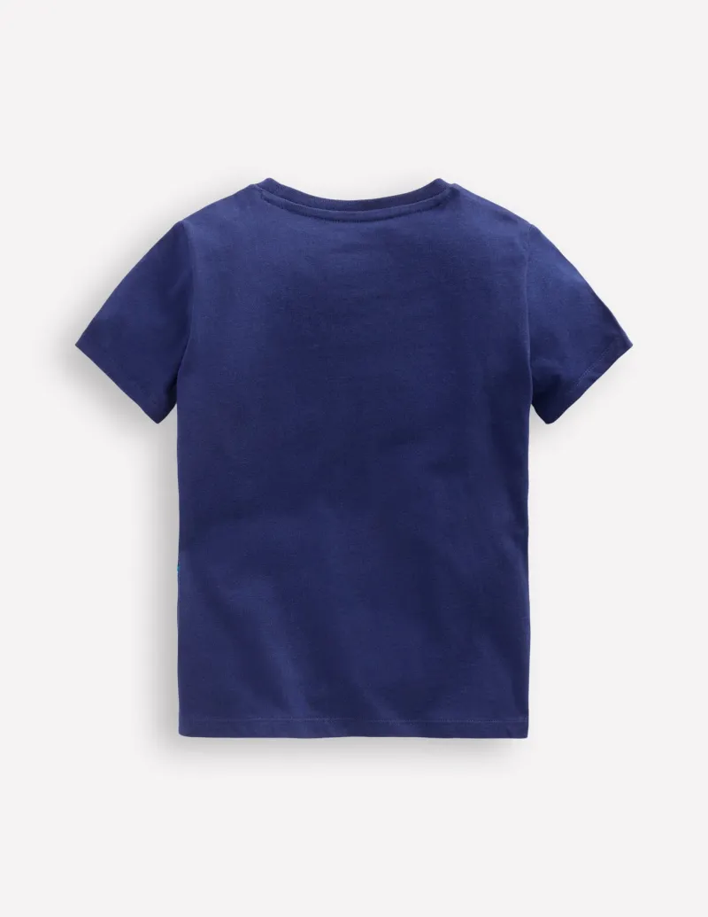 Tops, T-Shirts & Polos-Boden Chain Stitch T-Shirt-Medieval blue Shark MedievalblueShark