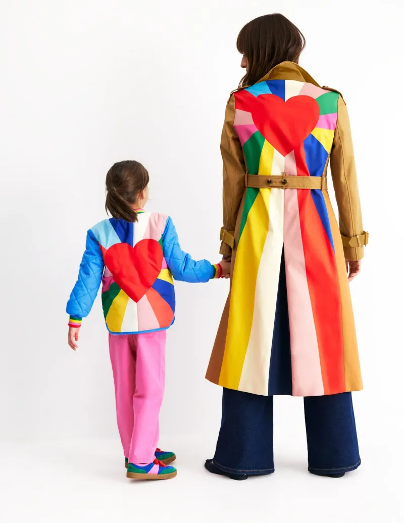 Jackets & Coats-Boden Cheltenham Trench Coat-Multi, Heart Spectrum Multi,HeartSpectrum
