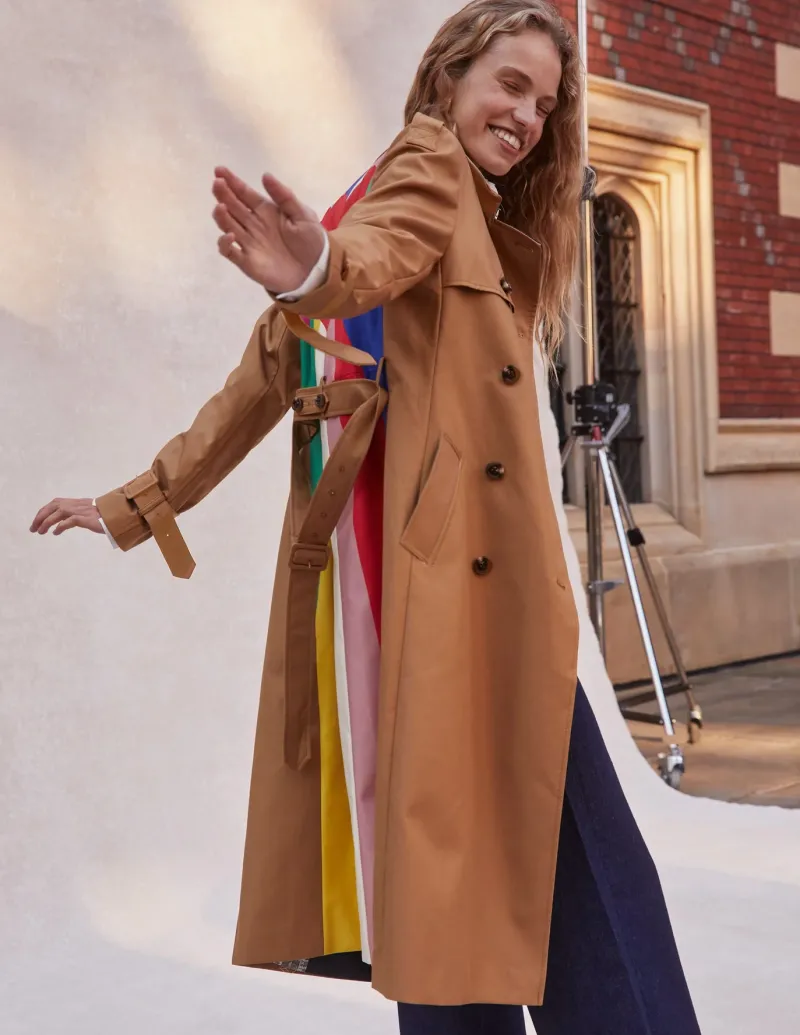 Jackets & Coats-Boden Cheltenham Trench Coat-Multi, Heart Spectrum Multi,HeartSpectrum