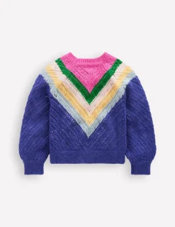 Sweaters & Cardigans-Boden Chevron Jumper-Blue/Pink Chevron Blue/PinkChevron