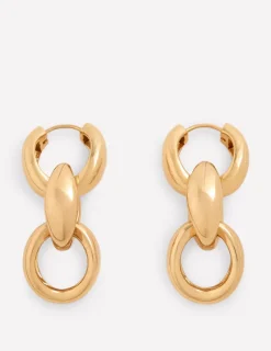 Jewelry-Boden Chunky Chain-Link Earrings- Gold