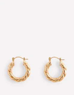 Jewelry-Boden Chunky Twist Hoops- Gold