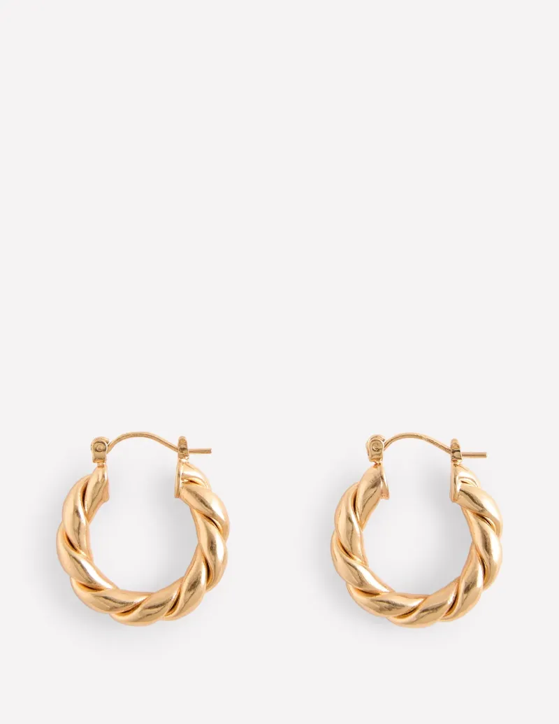 Jewelry-Boden Chunky Twist Hoops- Gold